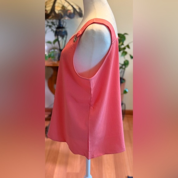 Elegant Women’s Sleeveless Short Set XL Polyester Lightweight Watermelon Pink - Picture 7 of 15